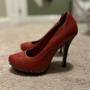 Aldo // Size 35 Red Leather Pumps